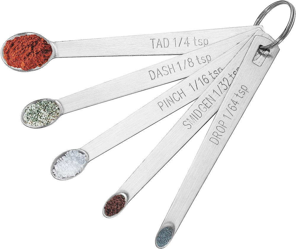 5PCS Small Measuring Spoons Set -  Stainless Steel Tiny Measuring Spoons for Coo