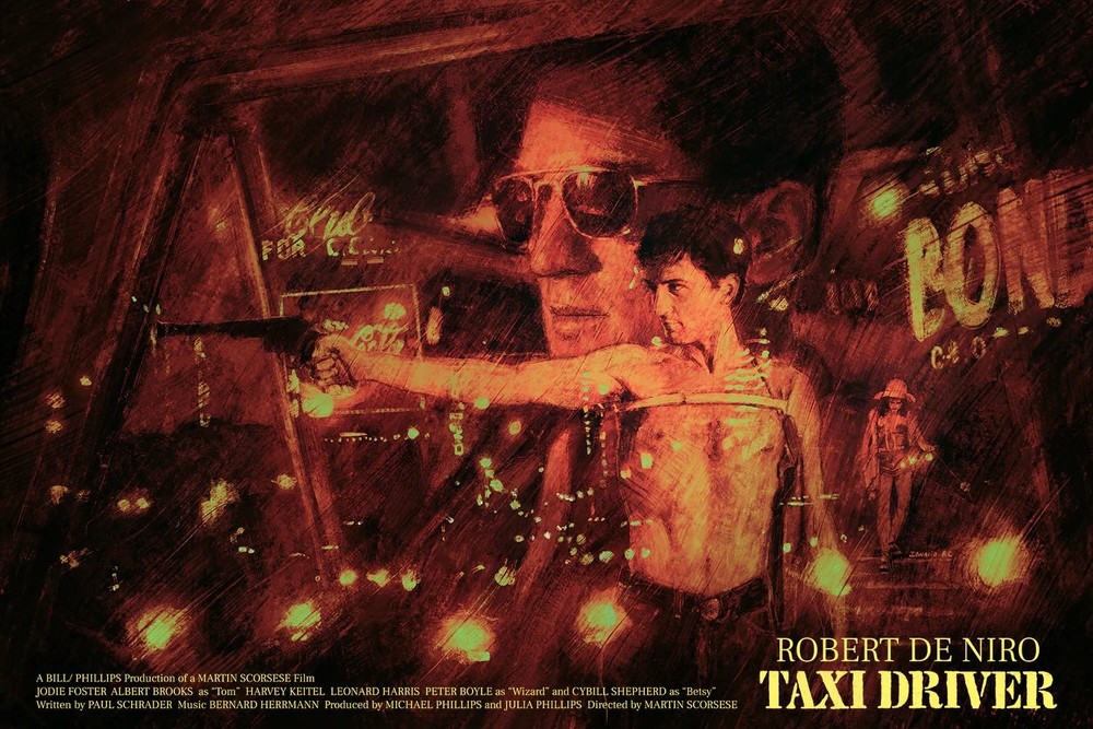 Taxi Driver by Ignacio RC 70/100 36” x 24” Screen Print Movie Art PosterEdition # 70 of 100, 36” x 24” Size, New