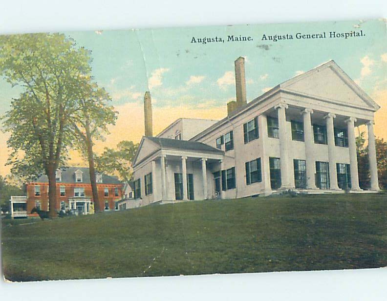 Divided-Back HOSPITAL SCENE Augusta Maine ME W3315