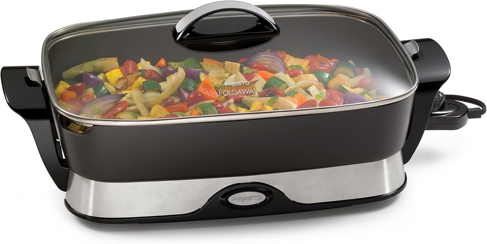Presto 16-Inch Black Electric Foldaway Skillet 06857 New Model