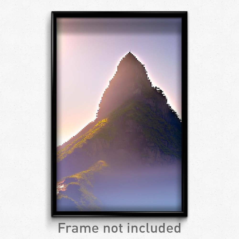 Pixel Art Poster - Humongous Peak (8 Bit Psychedelic Trippy Video Game Print)