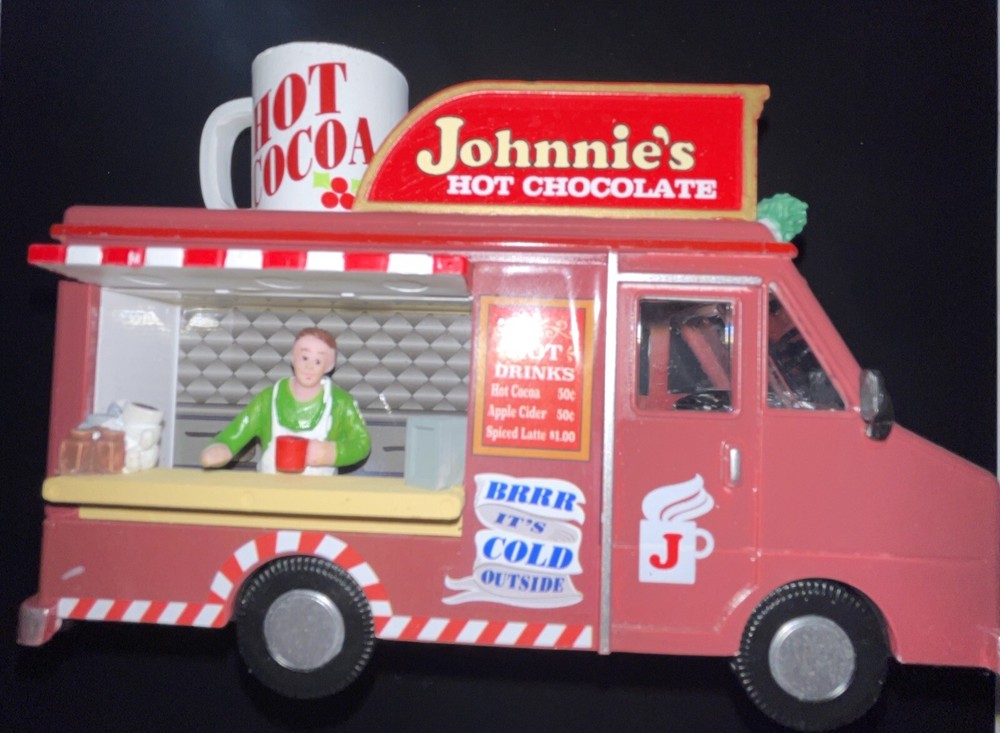 Lemax Johnnies Hot Chocolate Truck Christmas Tabletop Decor 93442 Restored-image