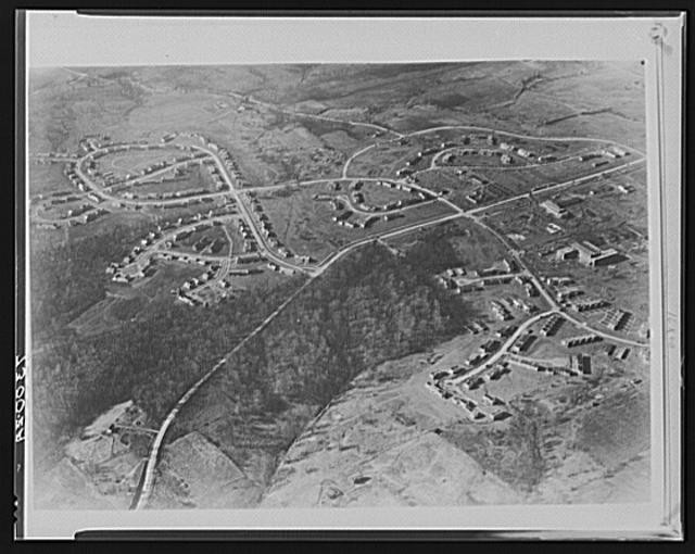 Photo:Greenhills Ohio 1938 Aerial View Suburban Housing Development