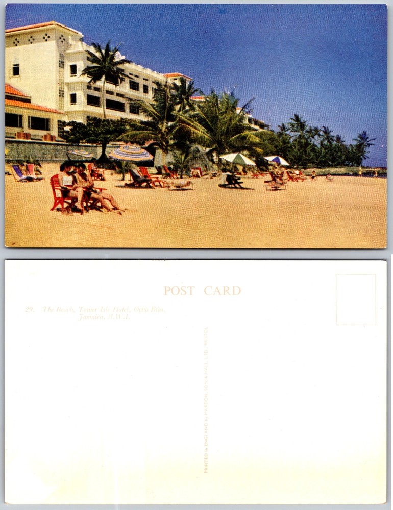 Beach Tower Isle Hotel Ocho Rios Jamaica Postcard