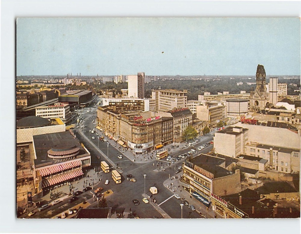 Postcard Berlin Kurfurstendamm Kaiser Wilhelm Memorial Church Germany Vintage