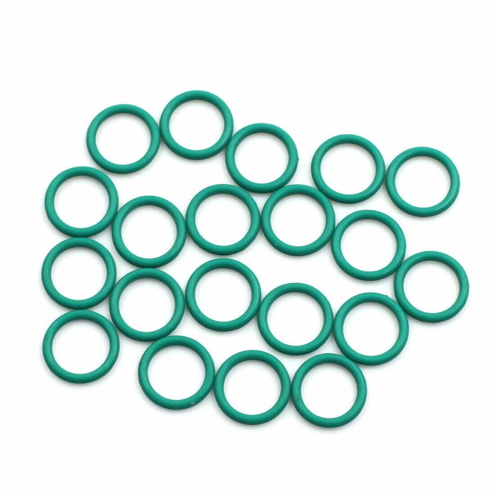 Fluorine Rubber O Rings 15mm OD, 11mm ID 2mm Width Seal Gasket Green 20Pcs #ju