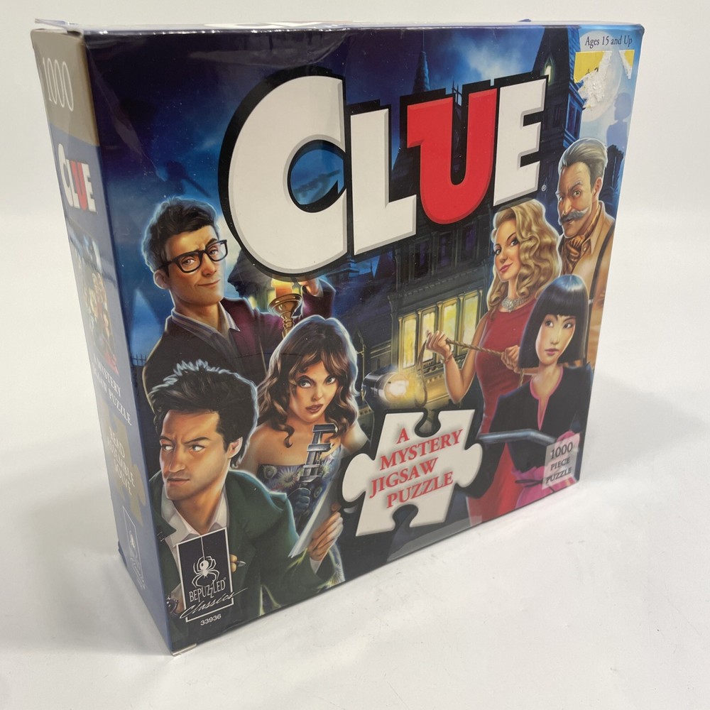 Hasbro Clue 1000 piece mystery jigsaw puzzle New/Sealed