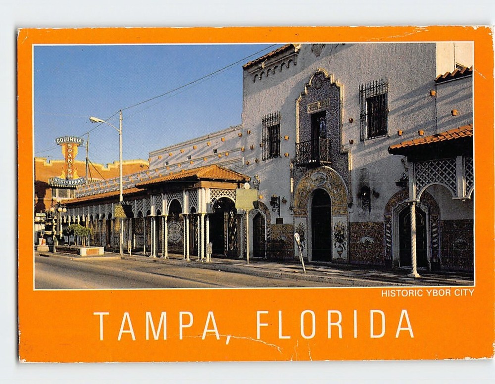 Postcard Scene at Ybor City Tampa Florida USA