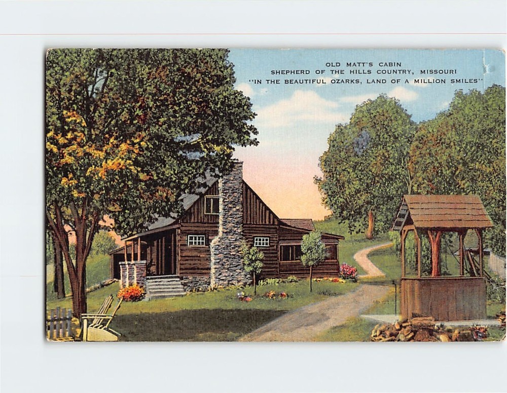 Postcard Old Matts Cabin Shepherd Of The Hills Country Branson Missouri USA