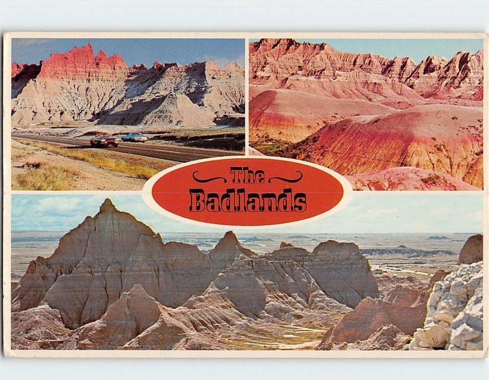 Postcard The Badlands South Dakota USA