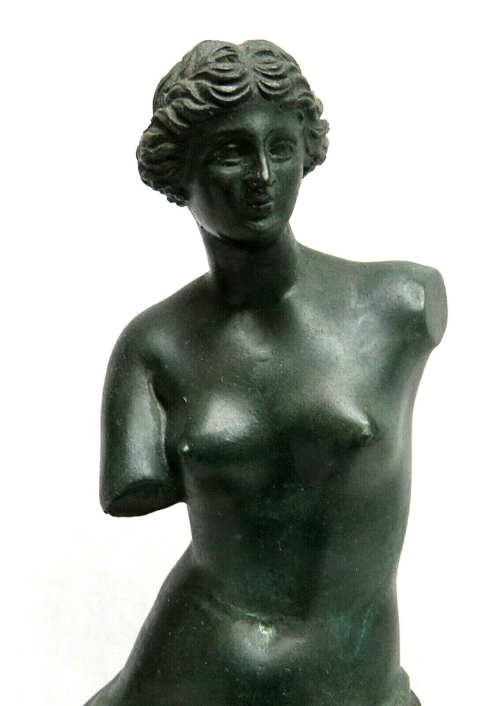 ANTIQUE ITALIAN SCULPTURED VENUS De MILO BRONZE 10 1/2