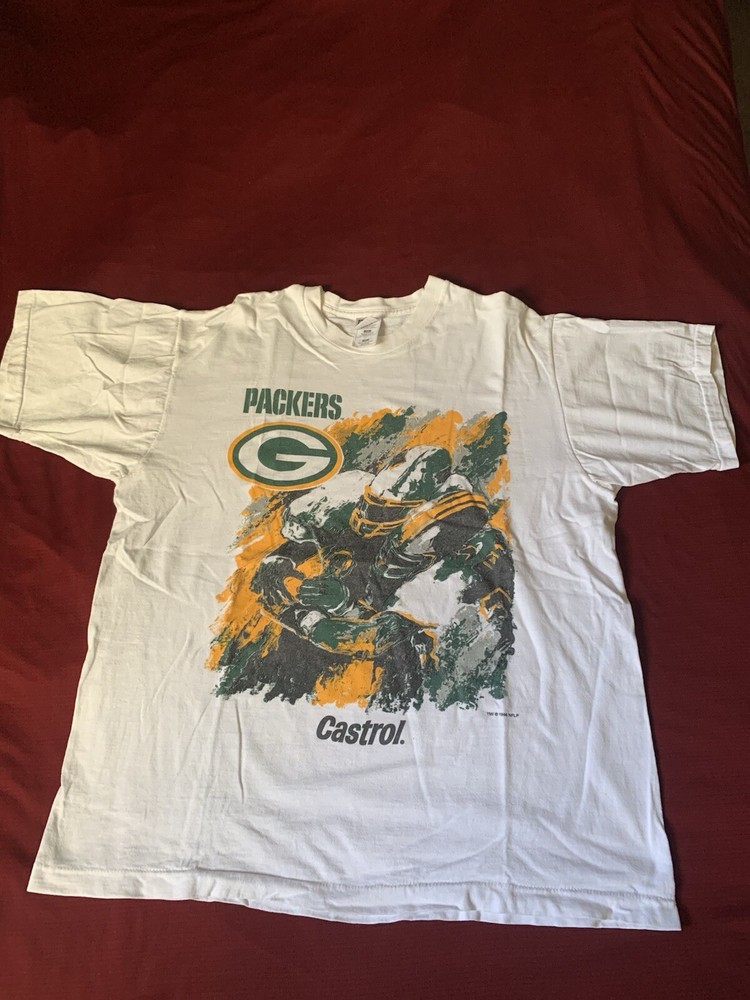 Vintage 1996 Green Bay Packers Mens XL Single Stitch NFL Big Logo T Shirt