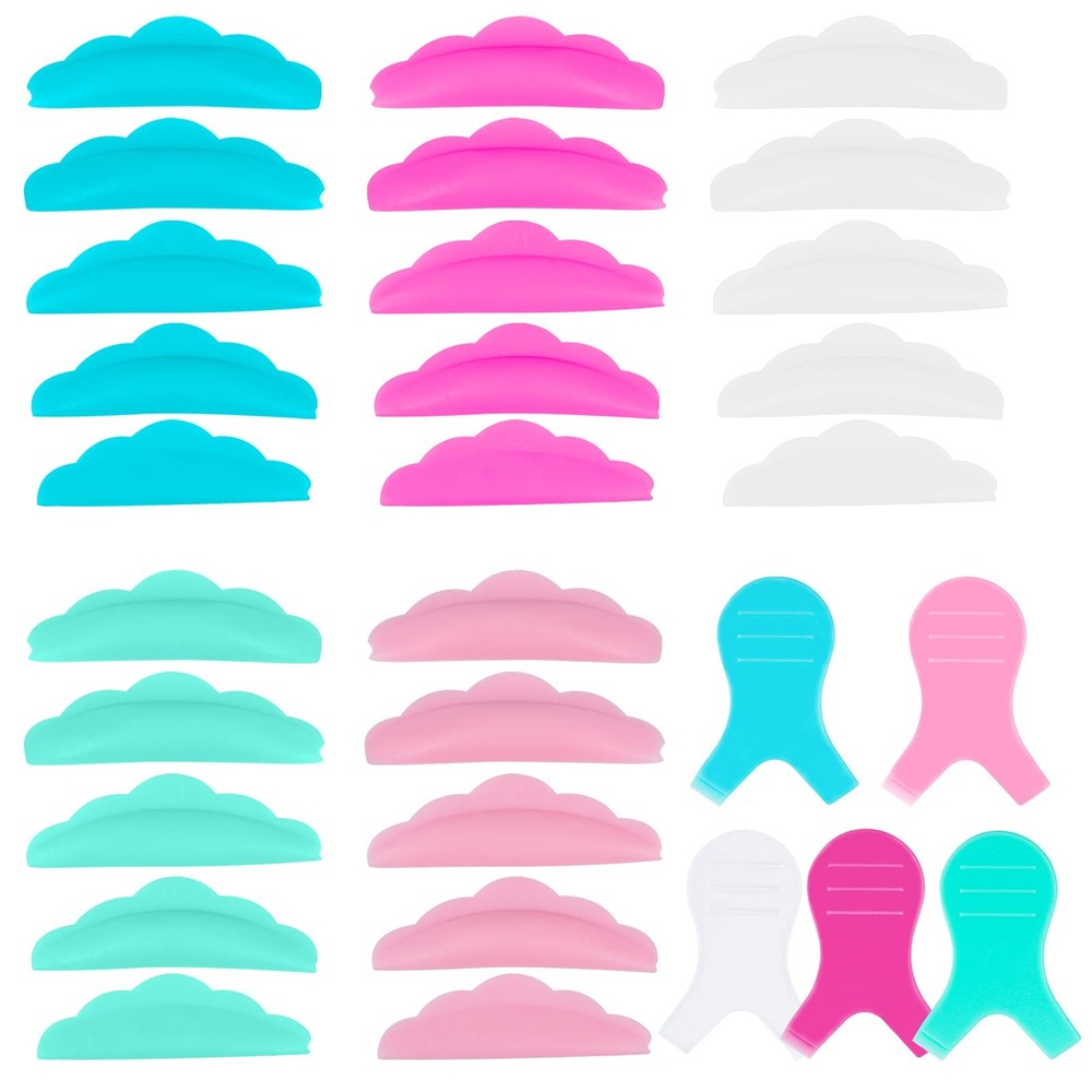 60 Pcs Silicone Eyelash Perming Curler Lash Lift Rods Set 5 Size short, 5