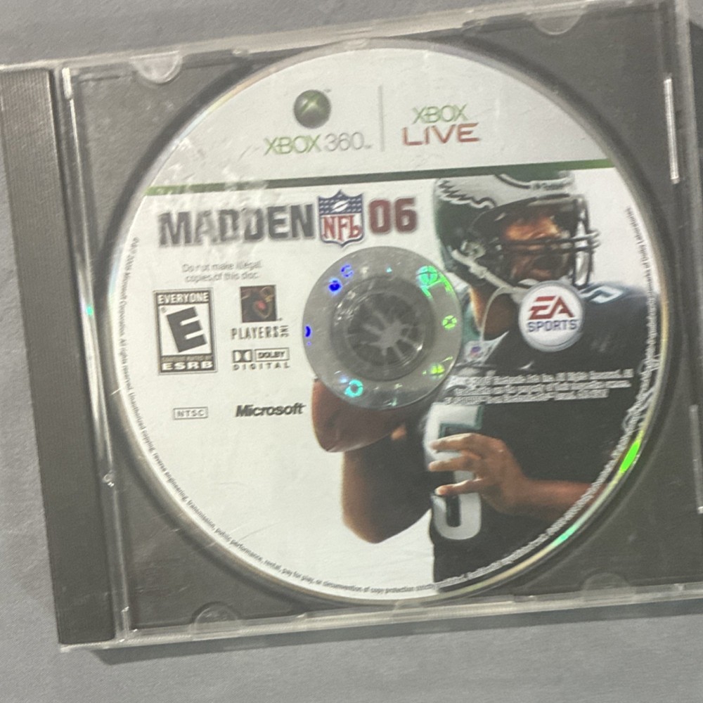 Madden NFL 06 Xbox 360 2005 Authentic Loose Disc Only Tested Works Madden 2006