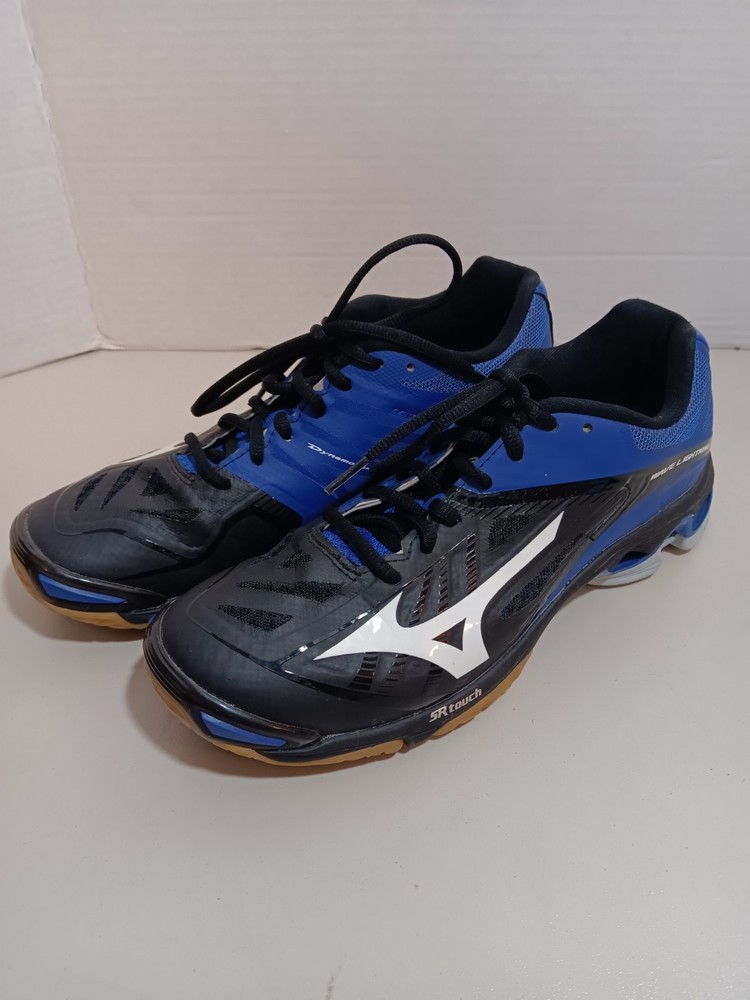 Mizuno Shoes Women's 10 Wave Lightning Volleyball Sneakers Blue Lace Up Athletic