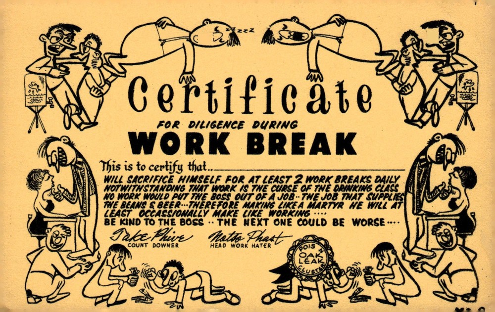 1950s Lindgren Turner Co Spokane WA Humorous Cartoon Novelty Postcard Certificat