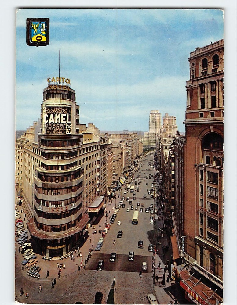 Postcard Jose Antonio Avenue Madrid Spain