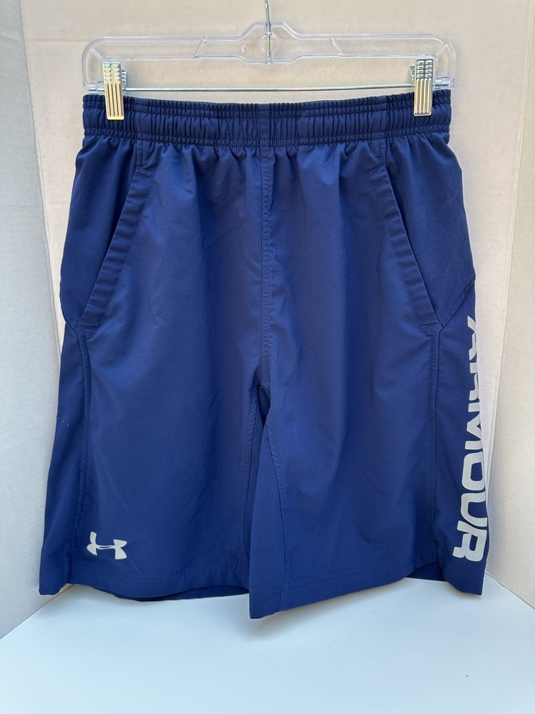 Men’s Under Armour Loose Gym Shorts Athletic Blue Size Medium