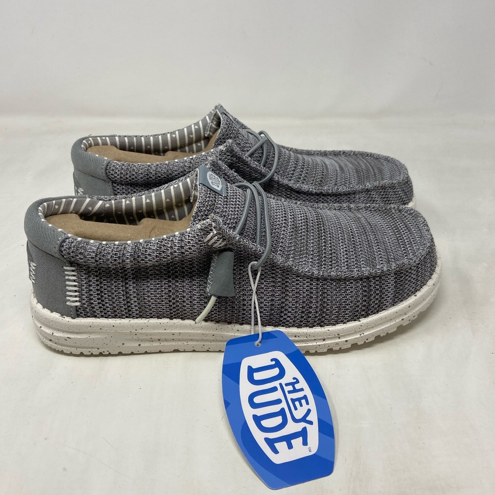 Hey Dude Wally Stretch Sox Grey Men’s Size 8