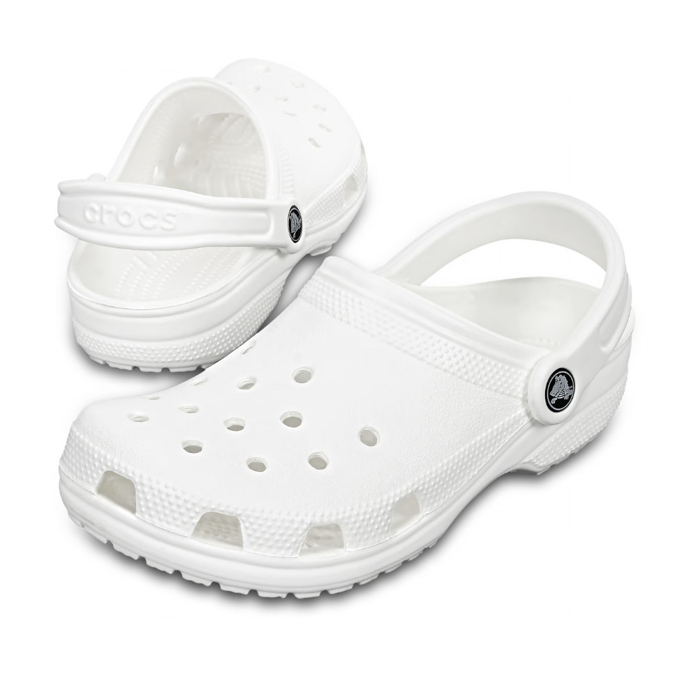 Crocs Classic Clogs White Slip On Lightweight Sandals Men's Women's Water Shoes