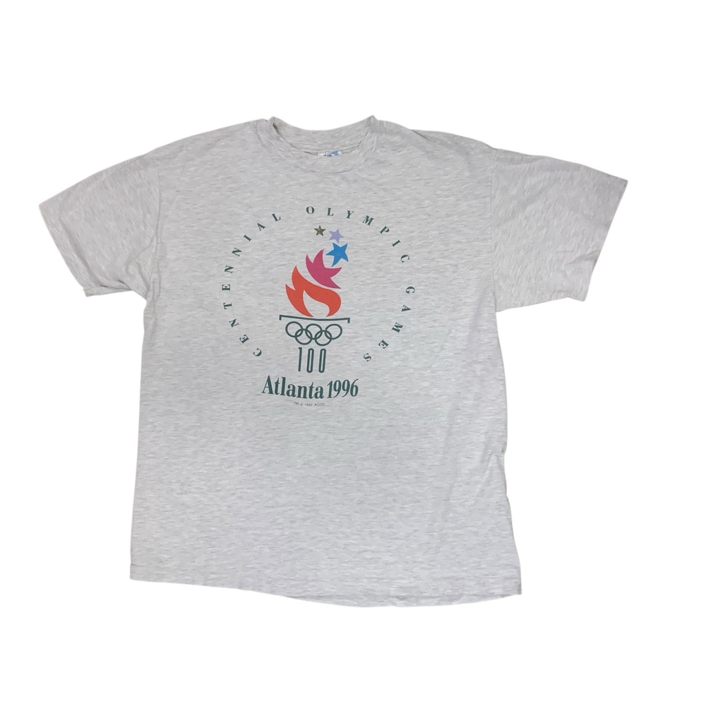 Vintage 1996 Atlanta Centennial Olympic Games T-Shirt Size L Made in USA 1992