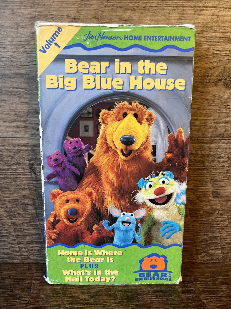 Bear in the Big Blue House VHS Volume 1 FULLY TESTED Ships Fast Jim Henson