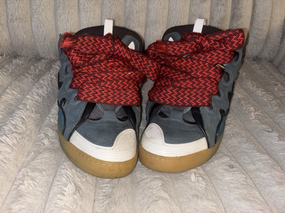 Lanvin Men's Leather Curb Sneakers