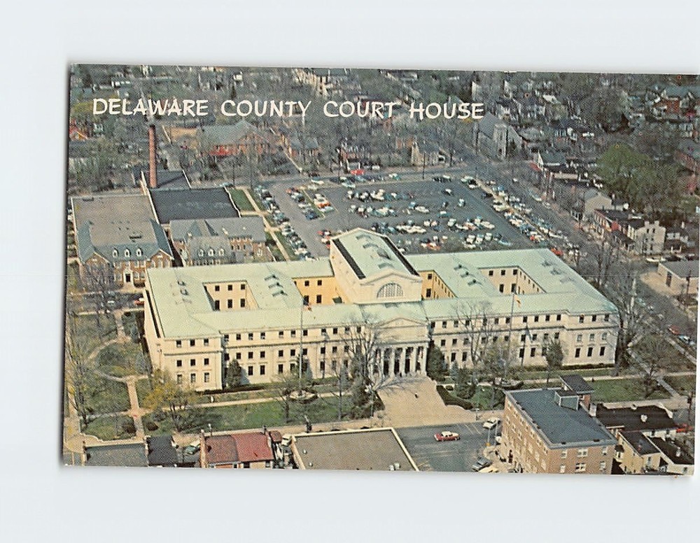 Postcard Delaware County Court House at Media Pennsylvania USA