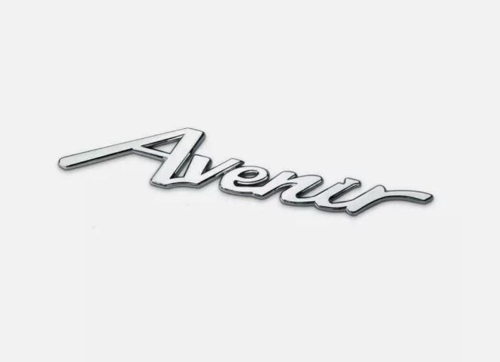1 x Chrome Silver Avenir Car Side Fender Rear Trunk Emblem Badge Decals