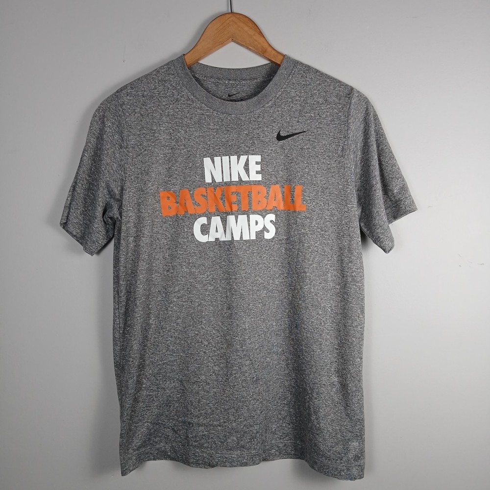 Nike Basketball Camps Youth T-Shirt White Orange Black Swoosh Logo – Size XL