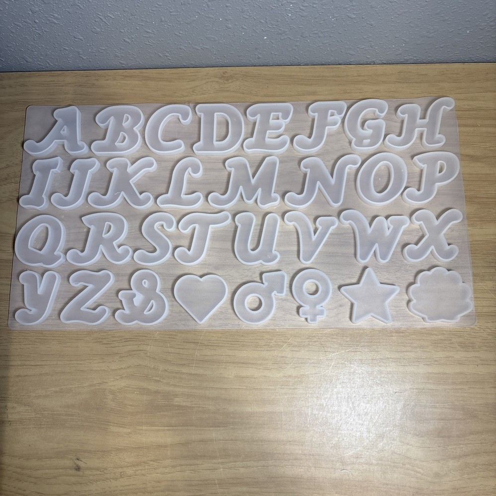 Silicone Alphabet Resin Molds Symbols and Letters Jewelry Molds for DIY Crafts