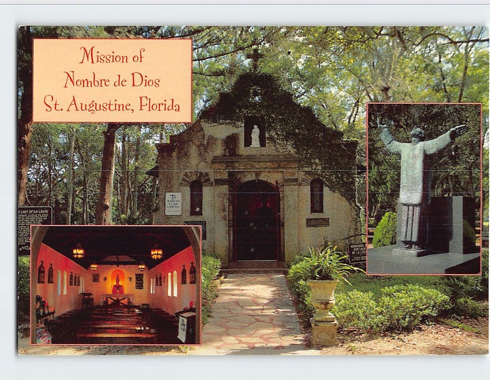 Postcard Mission of Nombre de Dios St. Augustine Florida USA