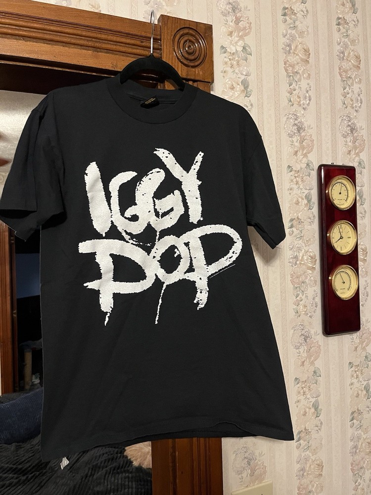 Vtg 1993 Iggy Pop Band Shirt Large Brockum Tag Concert Tour Music 90s Punk Rock