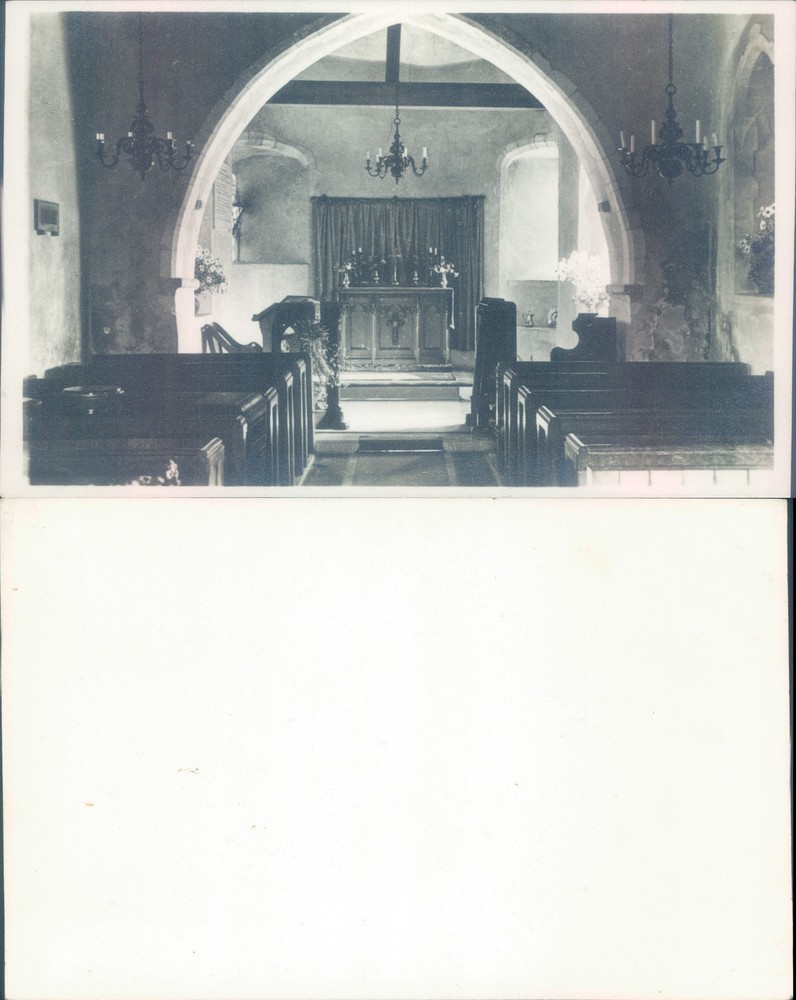 Church interior unidentified location Architecture Religious Real Photo RPPC