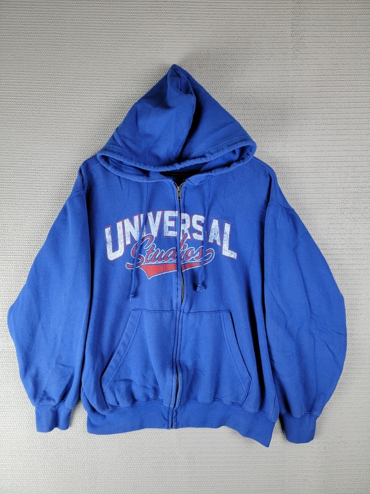 Universal Studios Zip-up hoodie sweatshirt blue hooded size medium