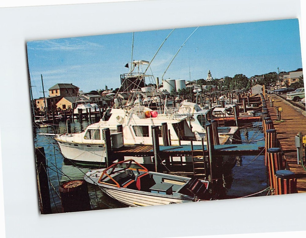 Postcard New Nantucket Boat Basin Massachusetts USA North America
