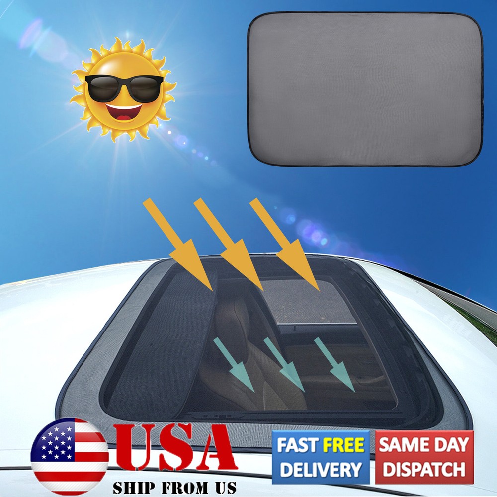 Magnetic Car Sunroof Sun Shade Moonroof Mesh Car Roof Cover Camping Screen Bugs;