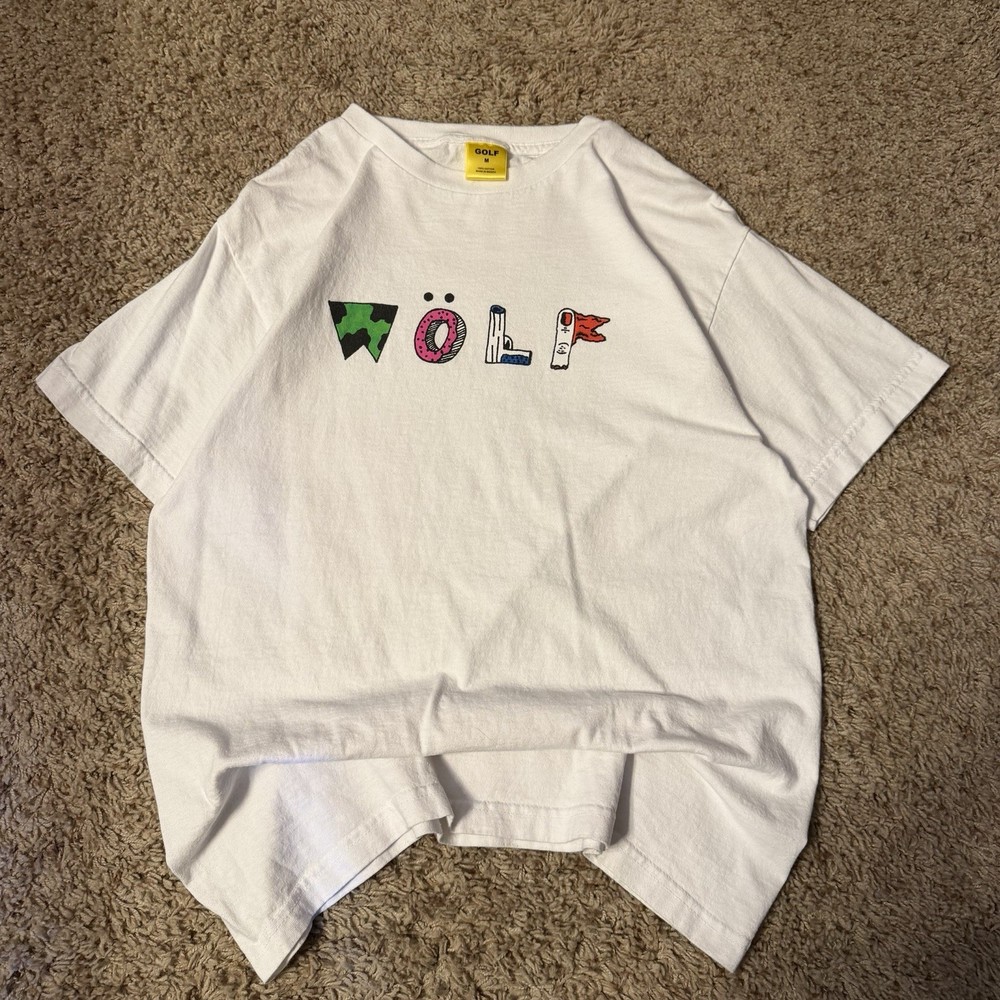 RARE Men’s Golf Wang 10 Year Anniversary Wolf Sketchbook T-Shirt Tyler Sz M