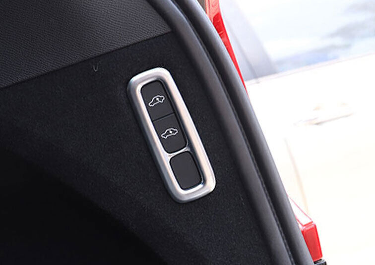 Matte Silver Rear Lift Switch Frame Cover Trim for Volvo XC90 2016-2023