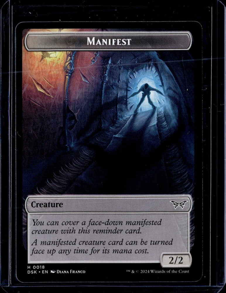 Manifest / Spirit - Token - DSK - NM - MTG Magic the Gathering