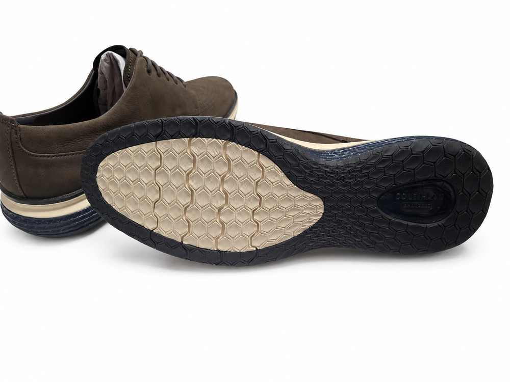 Cole Haan Men s Perforated Plain Toe Oxford Shoes Gray Nubuck Size 11.5