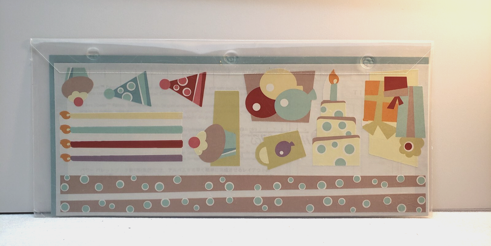 Creative Memories Cabana Birthday Stickers Single Sheet NLA Rare Collectible  