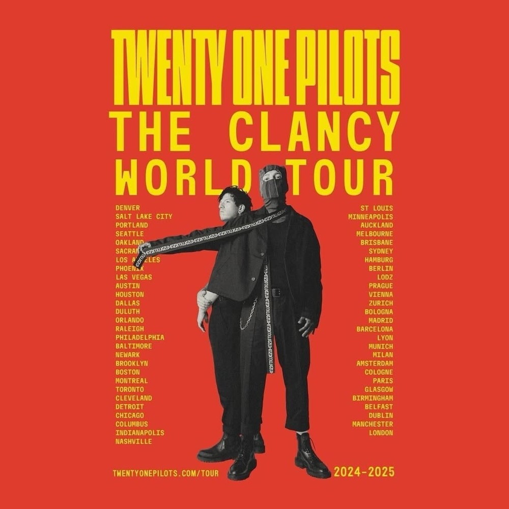 Twenty One Pilots The Clancy World Tour 2024-2025 Official Poster Wall Art Decor