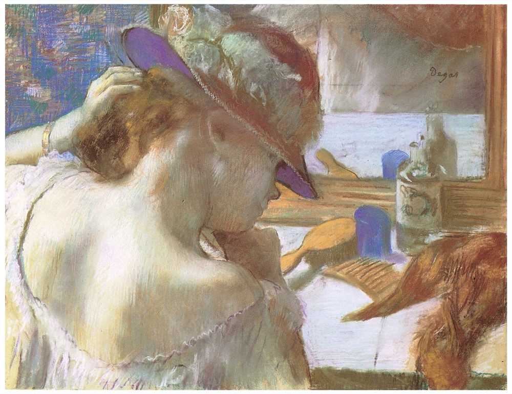 Decor Poster. Fine Graphic Art Design. Lady wears hat. Home Shop Wall Art. 1899