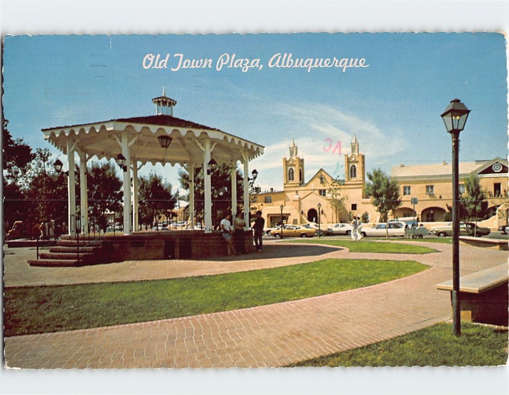 Postcard Old Town Plaza Albuquerque New Mexico USA