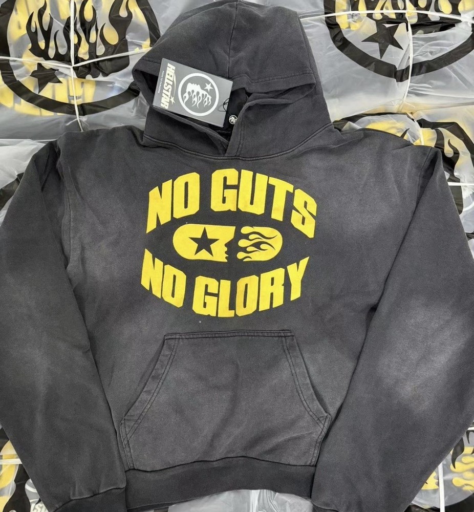 Hellstar Grey Hoodie No Guts No Glory