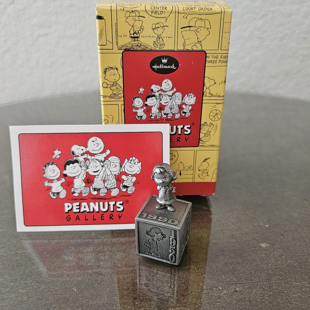 Hallmark Peanuts Gang Lucy Pewter Figurine Five Decades Collectible