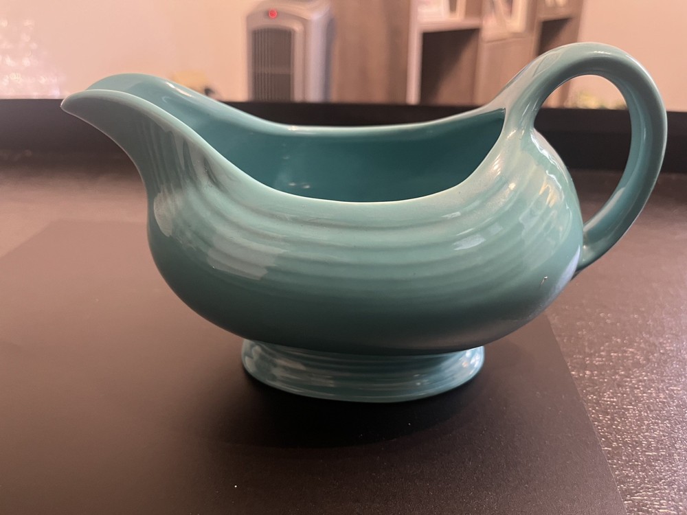 Homer Laughlin Fiestaware Turquoise Gravy Boat