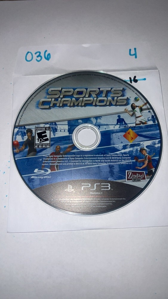 Sports Champions (Sony PlayStation 3/PS3, 2010) Disc Only NO TRACKING 036