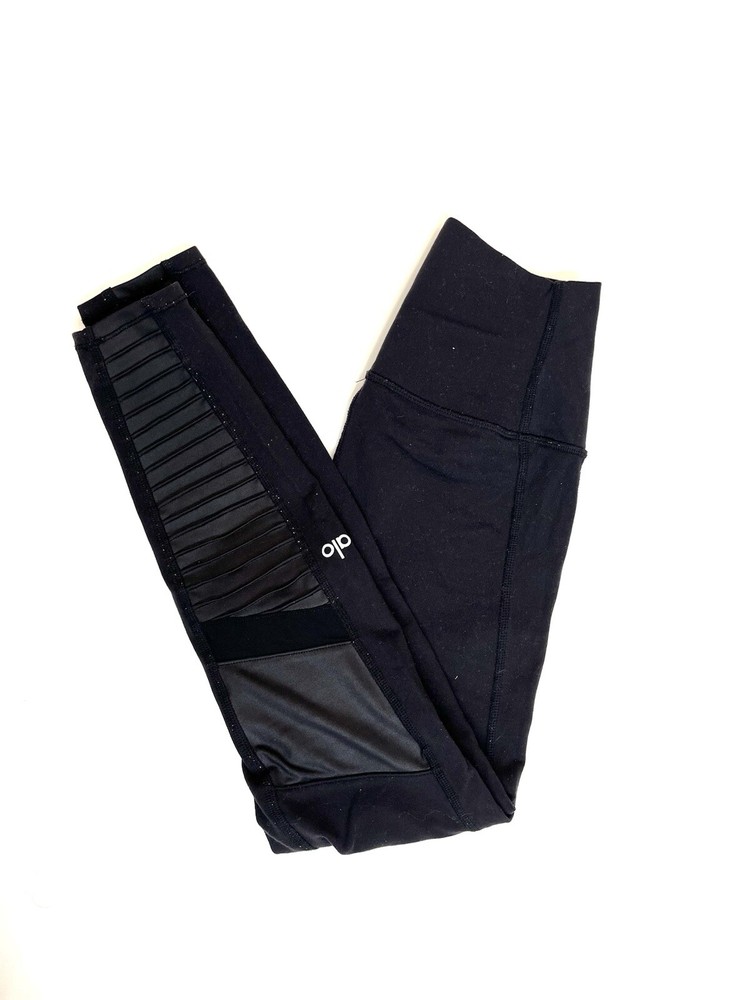 Alo Yoga High Waisted Moto Leggings for Women in XXS Black Skinny Fit